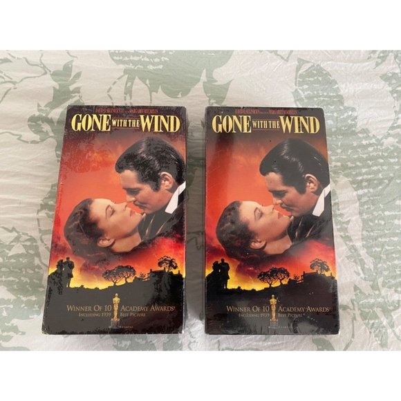 Gift 2 Tape Set Gone with The Wind VHS Remastered Color Digital Soundtrack NIB - Picture 13 of 13